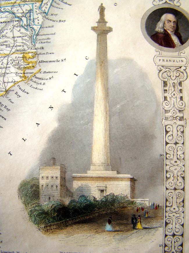 A rare small Map of the UNITED STATES published in 1850 by J & F Tallis — image 4